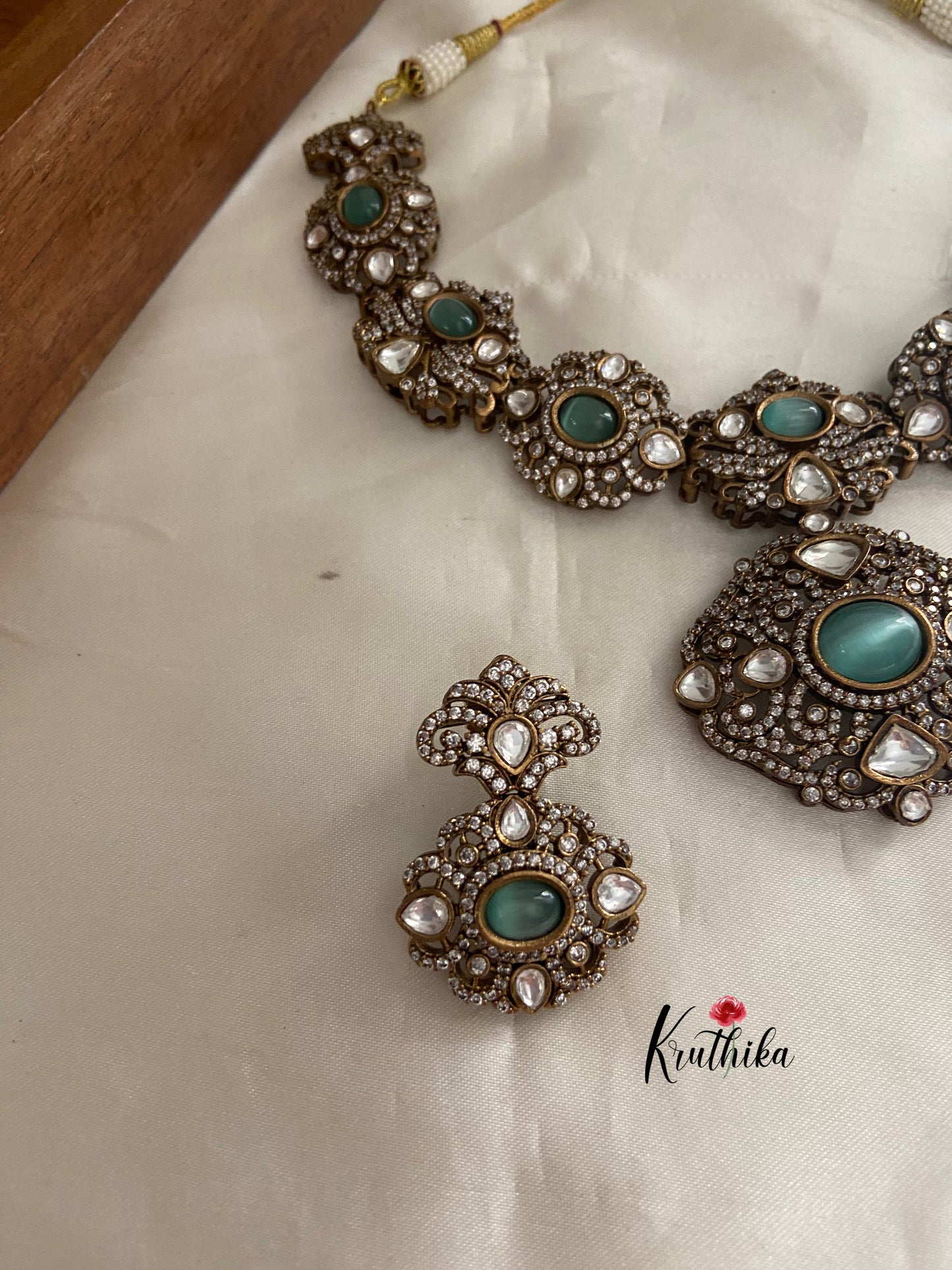 Victorian CZ necklace (colors available) NC801