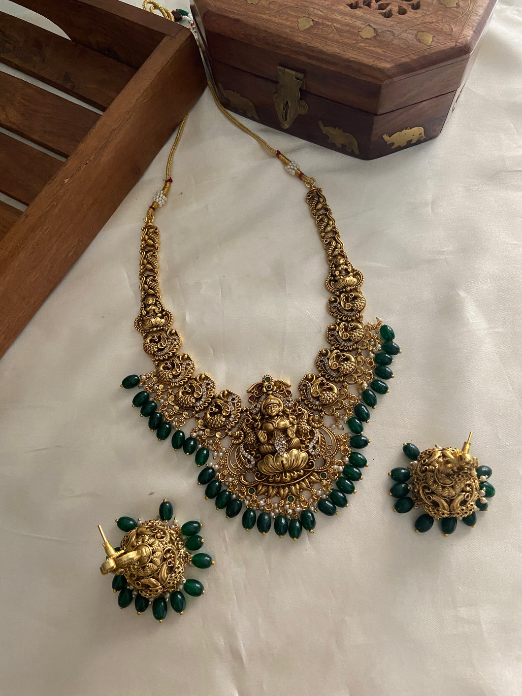 Antique Lakshmi peacock necklace NC859