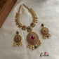 Premium antique finish uncut stones necklace NC353