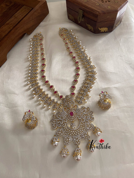 Two layer bridal cz Haaram LH456 (available in two colors)