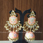 Big Kundan pearl drops jhumkas E59