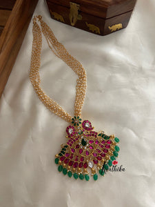 Pearls maala with Jadau kundan pendant LH233