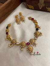 Simple antique finish Navaratna Ram parivar necklace NC561