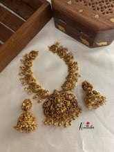Premium polish Lakshmi Devi peacock necklace NC568