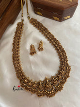 Premium Antique finish Lakshmi Devi Round pendants haaram LH253