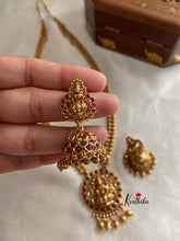 Golden beads maala with Lakshmi pendant LH303