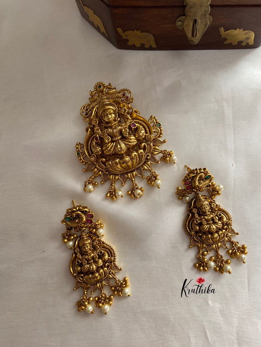 Premium finish Lakshmi Devi pendant set PS14
