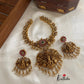 Premium Intricate Lakshmi Peacock Kemp Necklace NC649