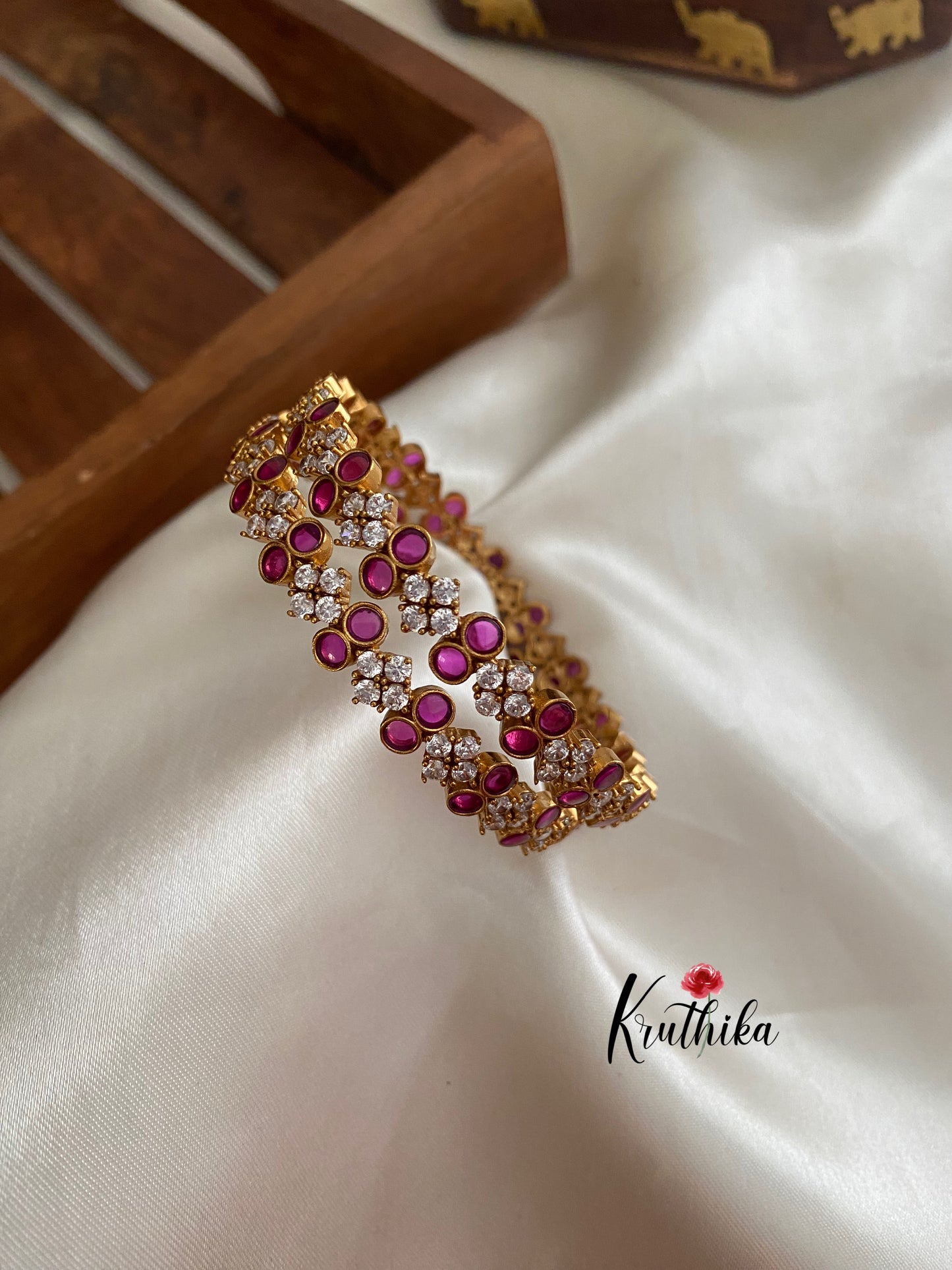 Antique AD ruby bangles B81