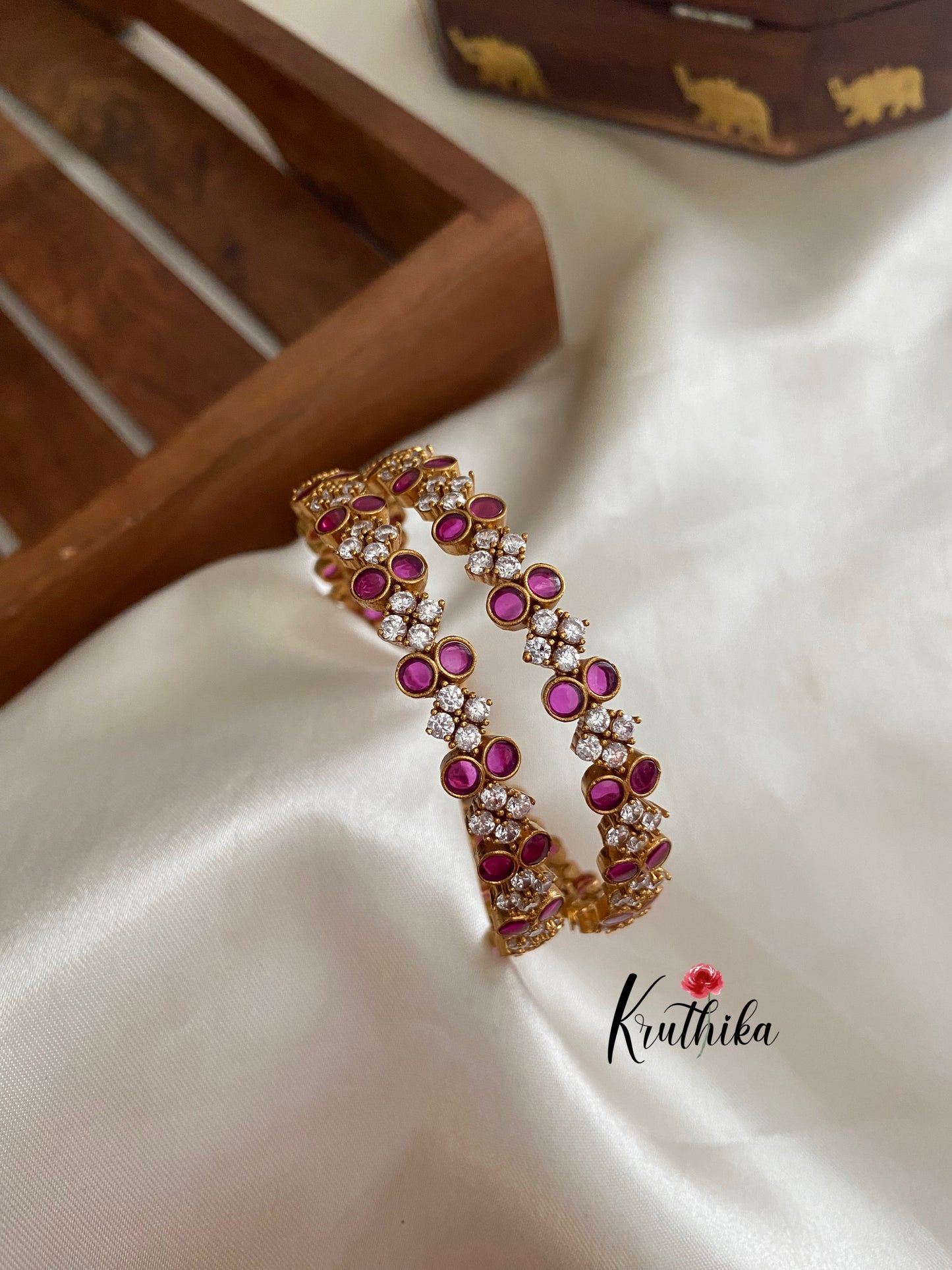 Antique AD ruby bangles B81