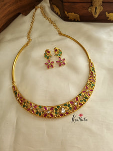 Simple kempu hasli necklace NC676