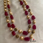 Two lines pearls beads maala LH402