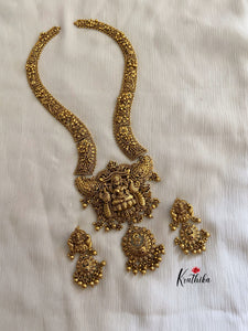 Premium polish Intricate Lakshmi Devi bridal haaram LH170
