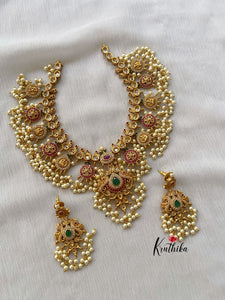 Kempu Lakshmi Devi Guttapoosalu necklace NC298