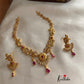 Simple cz peacock necklace NC725