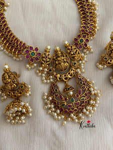Premium polish kemp Lakshmi Devi necklace NC377