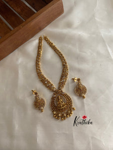 Simple cutwork Lakshmi Devi necklace NC771