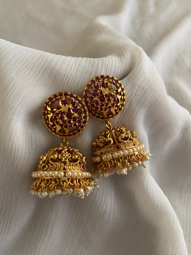 Kemp peacock Guttapoosalu Jhumkas E180