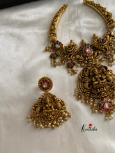 Premium Lakshmi Devi Jadau pipe necklace NC748