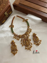 Premium antique finish Lakshmi Devi peacock necklace NC509