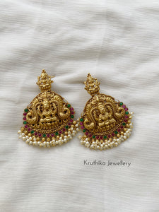 Premium big Lakshmi Devi bridal Earrings E115