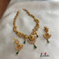 Simple cz peacock necklace NC725