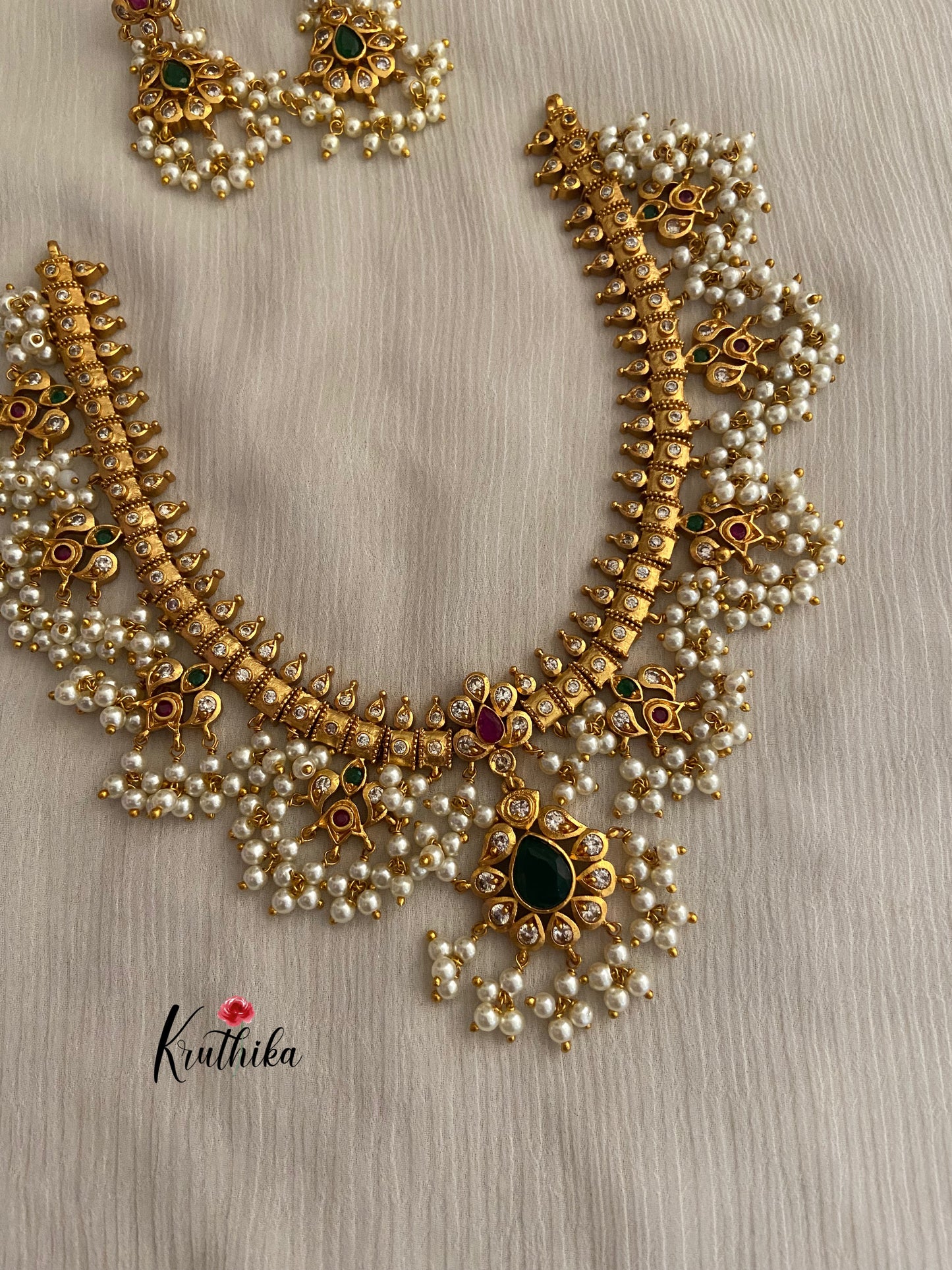 All time Best selling guttpoosalu necklace set NC417