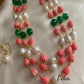 Three layer Tulip beads maala LH406