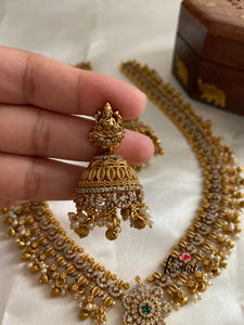 Premium antique finish AD Lakshmi Devi haaram LH217