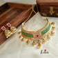 AD No-idol emerald choker set NC674