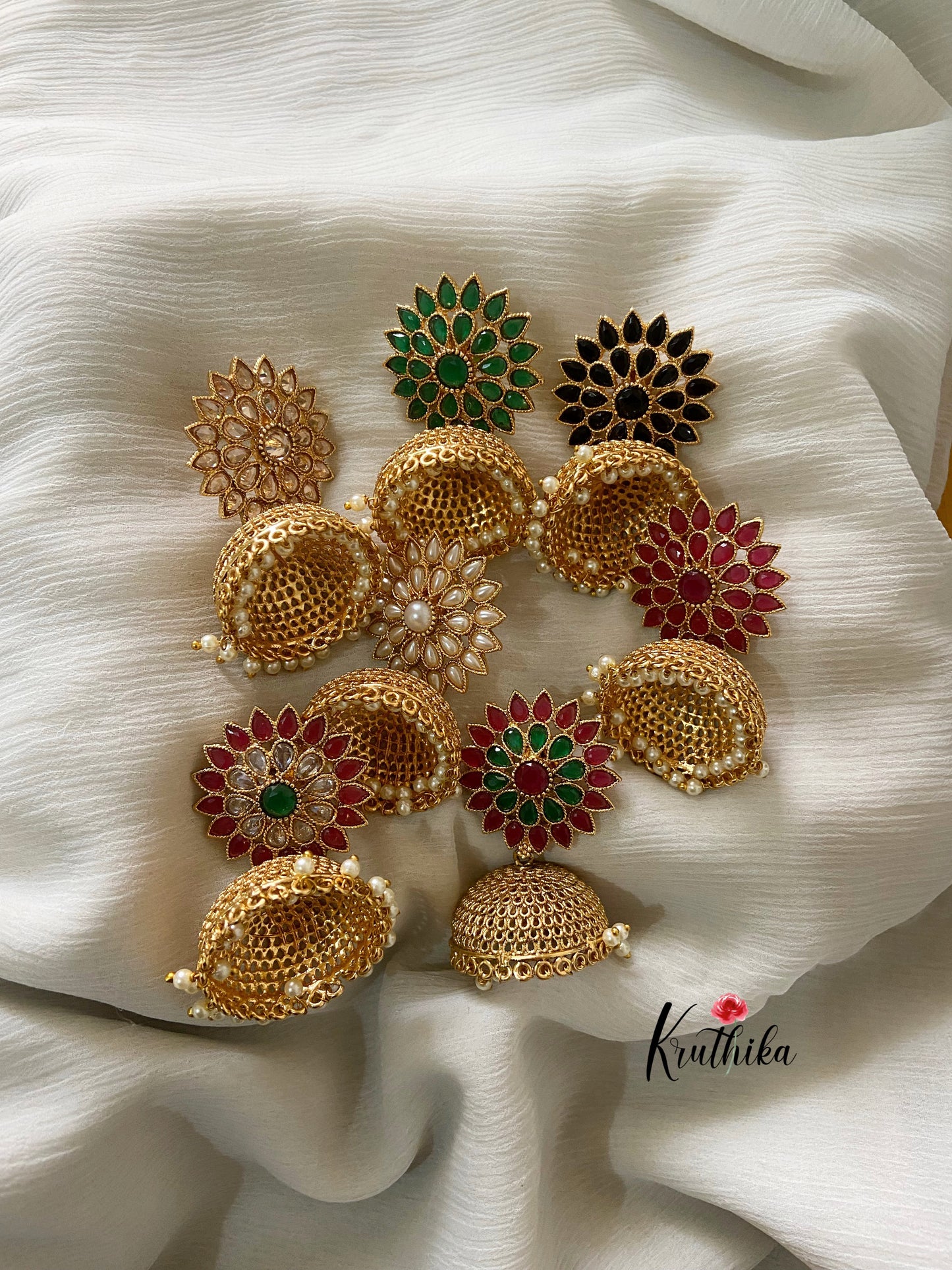 Stone chakra Jhumkas E149