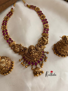 Antique finish Kemp Lakshmi necklace NC531