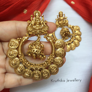 Grand kasu Lakshmi Devi earrings E21