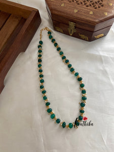 Single line beads & small pearls maala NC688