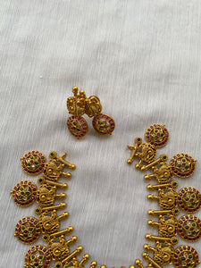 Peacock patterned kemp pendants haaram LH129