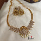 CZ Mango peacock choker with jhumkas NC720