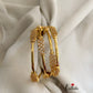 Gold finish cZ bangles B44 (set of 4)