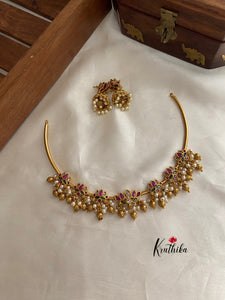 Lotus pendants pipe necklace set NC747