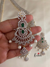 Royal CZ Gold finish Emerald haaram LH194
