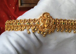 Krishna Gold like stone hip belt V13