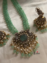Mint beads peacock victorian haaram LH372