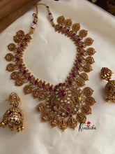 Kasu kemp necklace with Jhumkas NC527