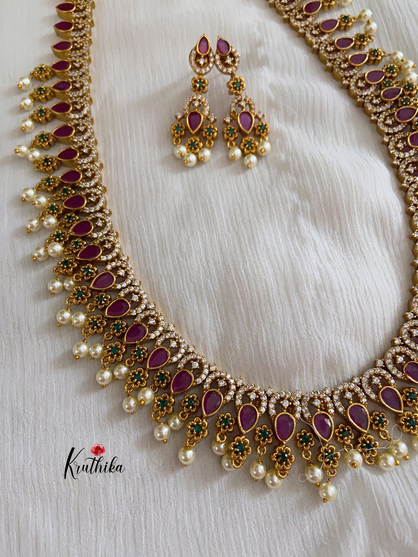 AD ruby flower Haaram LH192