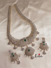 Royal CZ Gold finish Emerald haaram LH194