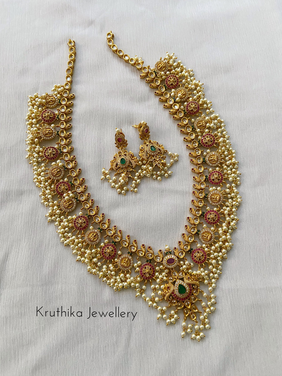 Kempu Lakshmi Devi Guttapoosalu LH116 – Kruthika Jewellery