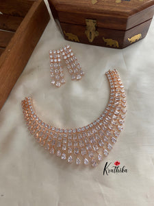 Trendy Rose gold necklace NC732