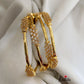 Gold finish cZ bangles B44 (set of 4)