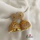 Round CZ Cutwork Jhumkas medium size
