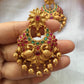 Double peacock flower earrings E96