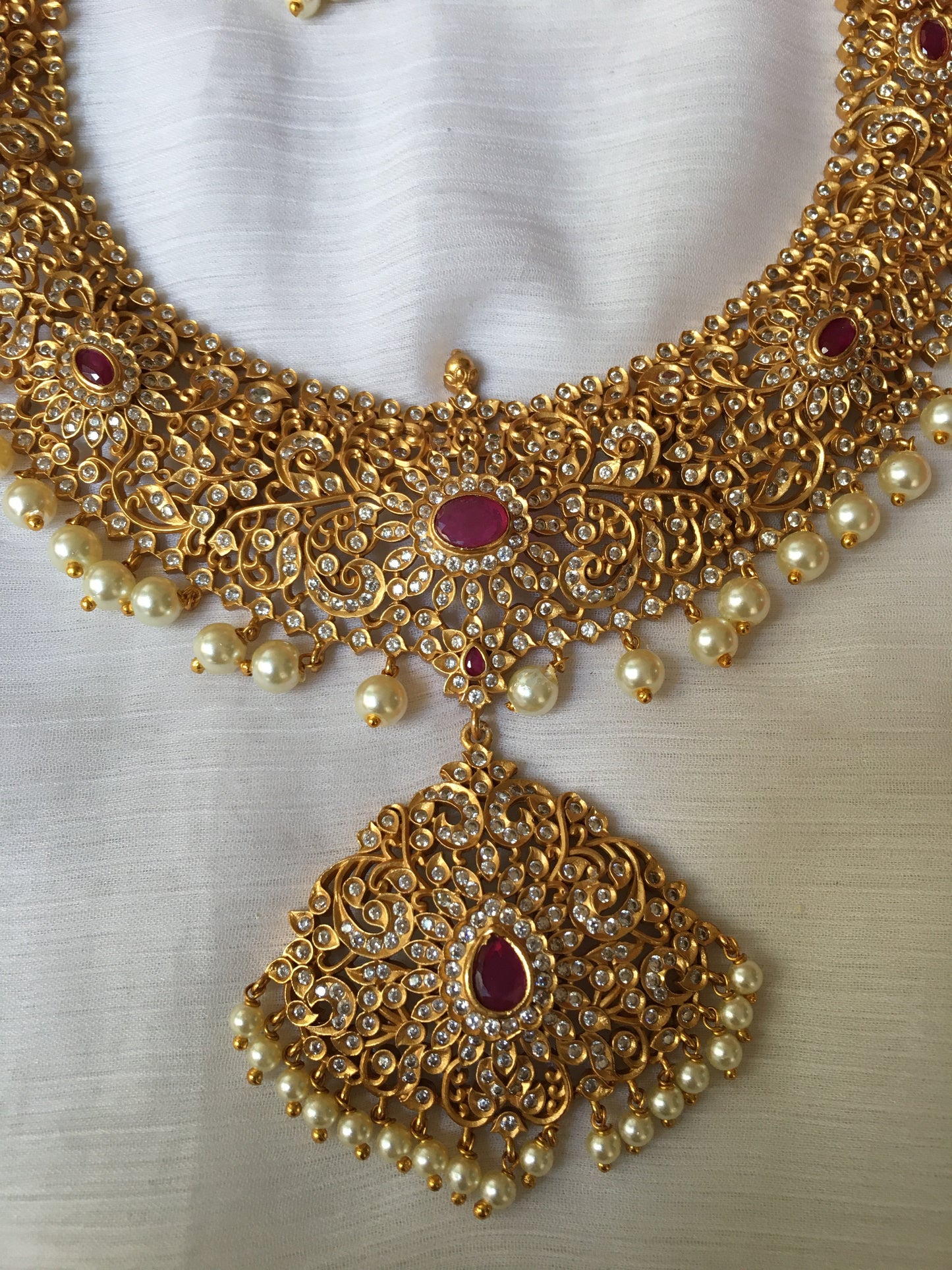 Cutwork CZ necklace NC110